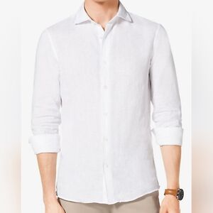 Michael Kors (XL) Tailored Fit Linen Shirt
